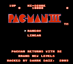 Pac-Man 3 Title Screen